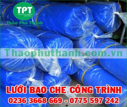 Lưới Bao Che Xây Dựng 2mx100m 80Gram Màu Xanh Dương Giá Rẻ